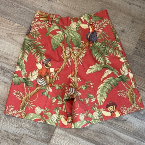Chris Kellogg Tropical Red Monkey Print Men's Shorts size 6 - Picture 8 of 8